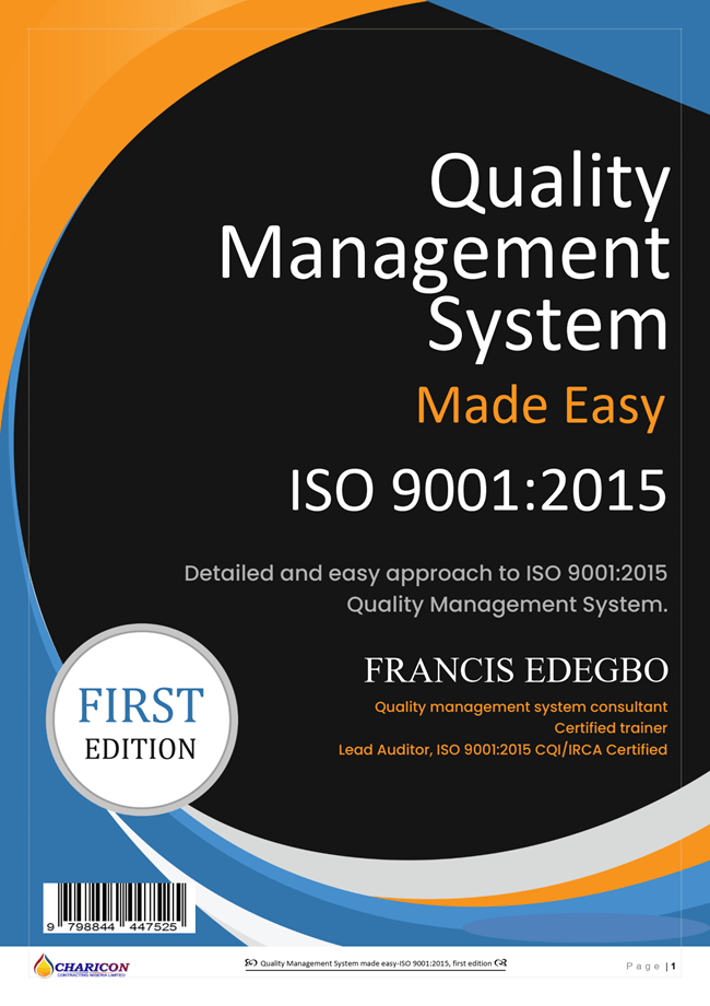 Charicon CNL to lunch an ISO 9001:2015 E-Book soon.